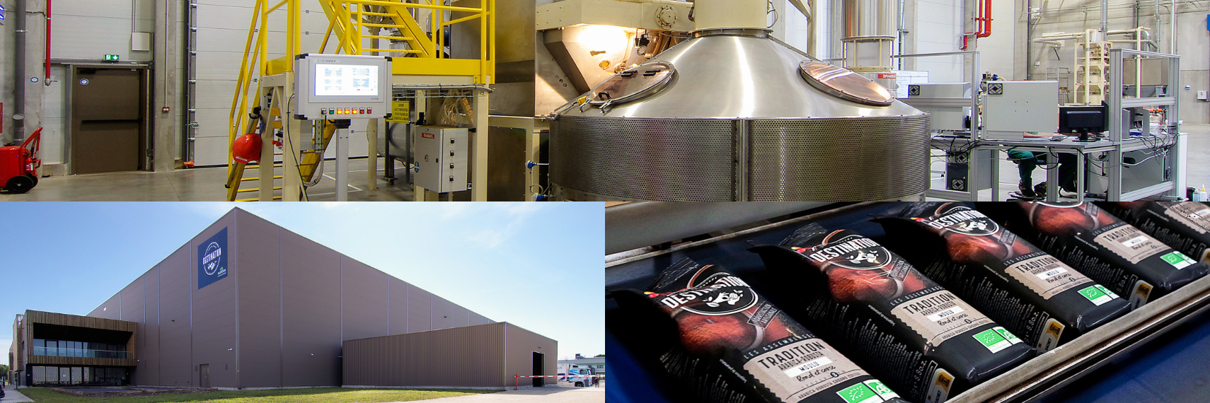 Ecotone (Bjorg, Clipper, Destination, Naturela, etc.) inaugurates the “Caféière”, Europe’s largest organic coffee and tea factory, at a cost of 10 million euros